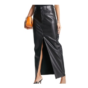 ASOS Design Faux Leather Maxi Skirt